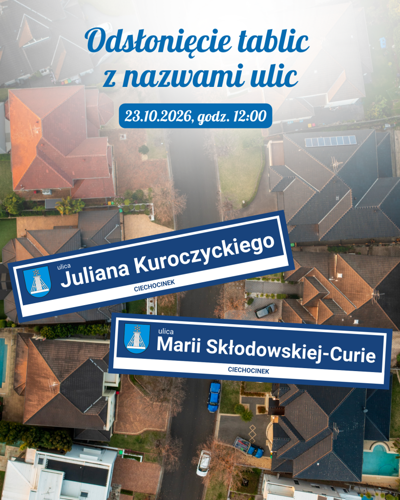 Odsłonięcie tablic z nazwami ulic